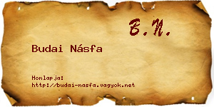 Budai Násfa névjegykártya