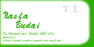nasfa budai business card